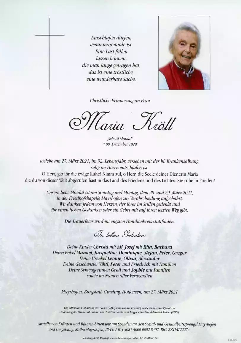 Parte von Maria Kröll